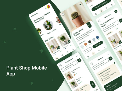 Plant Shop E-Commerce Mobile App app design design mobile app design ui ux design ui design ui ux uiux design ux design