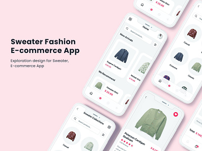 Sweater Fashion E-commerce App UI app design design mobile app design ui ux design ui design ui ux uiux design ux design