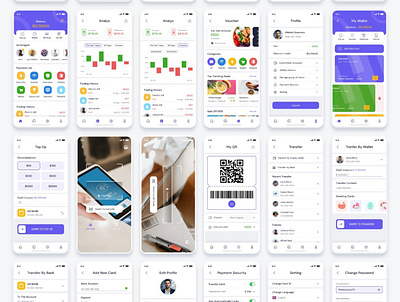 Wallet Financial Mobile App app design design mobile app design ui ux design ui design ui ux uiux design ux design