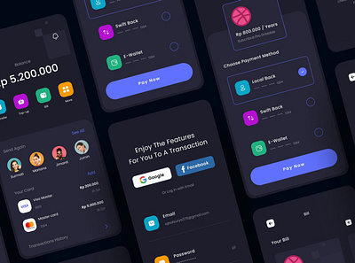 E-Wallet Mobile App app design design mobile app design ui ux design ui design ui ux uiux design ux design