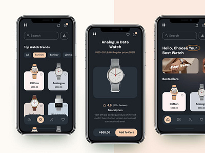 Watch E-Commerce Mobile App UI