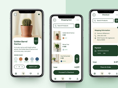 Plant Shop E-Commerce Mobile App app design design mobile app design ui ux design ui design ui ux uiux design ux design