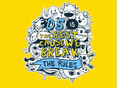 "Break the rules" doodle crazy doodle art fun