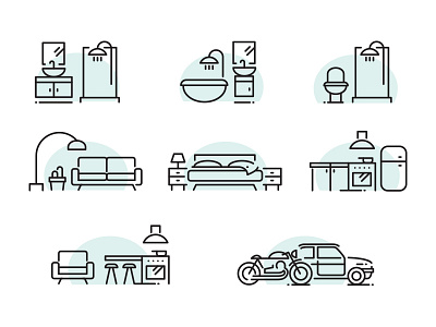 Rooms Icon Set