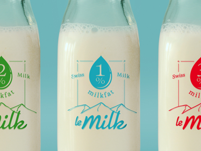 leMilk Bottles bottle branding identity logo milk mountain package packaging vintage