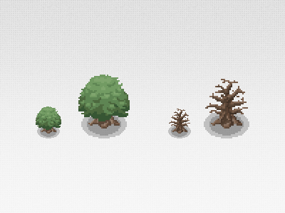 Pixel Art Tree Sprites