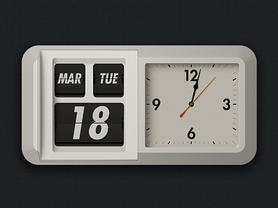 Calendar Clock analog calendar clock dates layer styles photorealistic photoshop vector