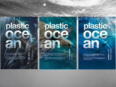 plastic ocean graphic design poster