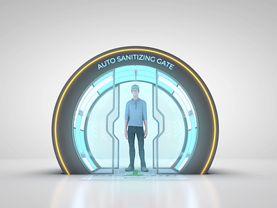 3D Product Animation – Auto Sanitizing Gate