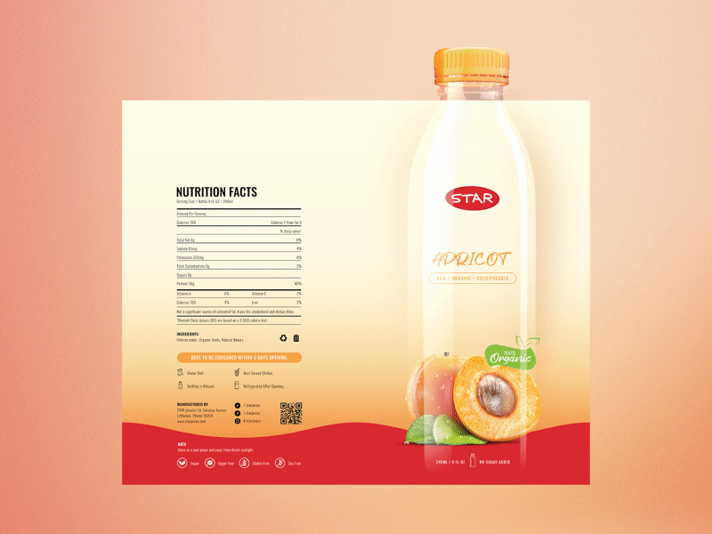 Label design l Star Juice beverage