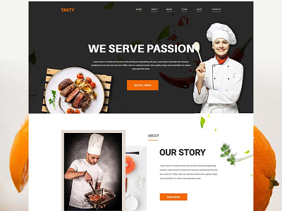 Restaurant Web Layout design web