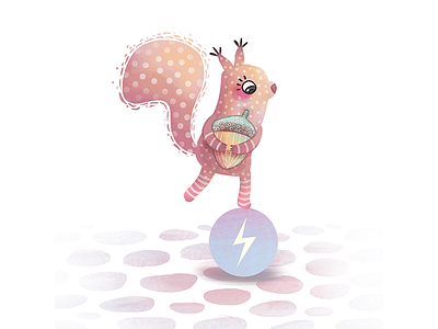 Squirrel acorn animal art book illustrations children illustration illustrator kidillustrations lightening
