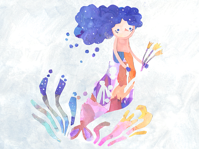 Mermaid Collage illustration