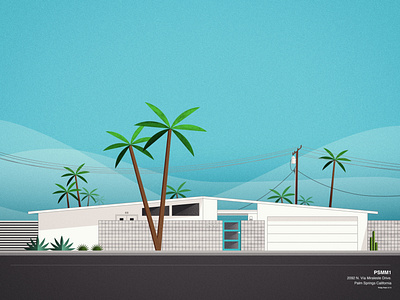 Palm Springs 1 architectural architecture california illustration midcentury modern modern palm springs racquet club