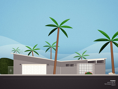 Palm Springs 2 architectural architecture california illustration midcentury midmod modern palm springs