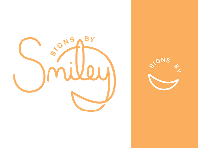 Signs by Smiley Logo brand identity branding lettering logo a day logo mark logotype smile