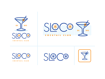 Sloco Logo Cocktail Club Brand Mat branding club cocktail design graphic graphic design logo sloco