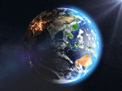 Earth Rotation 3d 3d animation 3d art 3dsmax abstract animation galaxy gif illustration loop looped redshift space