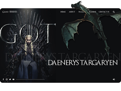 GOT Concept Web design gameofthrones interaction ui ux web website