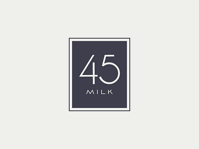 45 Milk final logo logo sans serif square