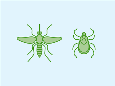 Bug Icons bug green icon mosquito tick