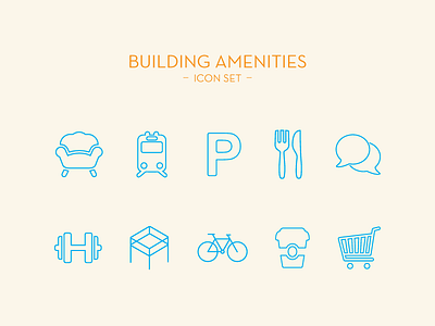 Icon set - Building amenities