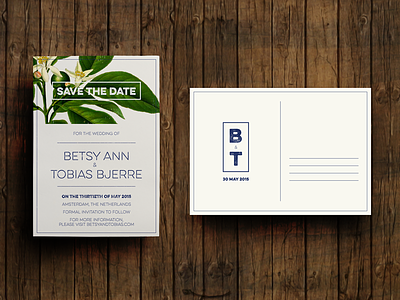 Save the Date - final design! floral grunge invitation layout leaves print save the date wedding