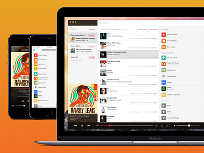 Mac App Redesign [SONOS] app desktop interface ios list music old player redesign screen web