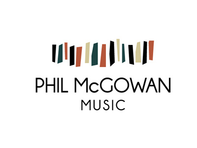 Phil Mcgowan Music abstract jazz logo music sans serif