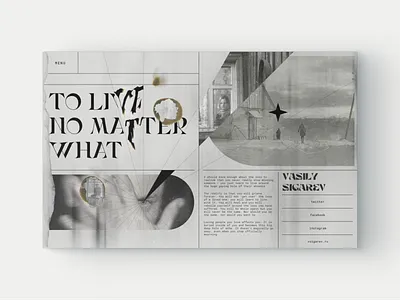 to live | sigarev analog antiqua branding collage design drama films fonts grafika graphic design module poster texture typography ui uiux web webdesign