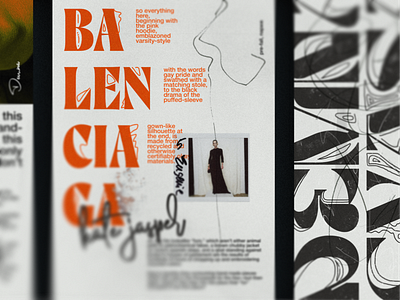 fashion | typography balenciaga black branding concept contrast design experiment fashion graphic design minimalistic modern texture type typeface typography ui web webdesign