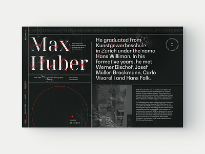 max huber || landing page black branding concept contrast design designers graphic design illustration landing page layout minimalism modern scratch tech texture type typography ui web webdesign