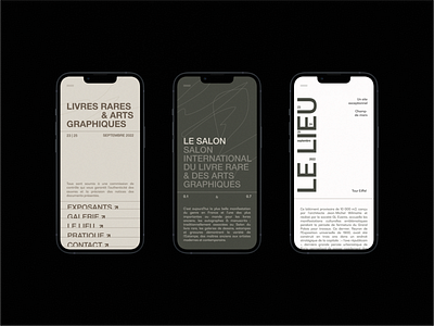 LIVRES RARES & ARTS GRAPHIQUES | LANDING brand branding concept craft design france graphic design landing lavre mobile mobile ui texture typography ui web webdesign