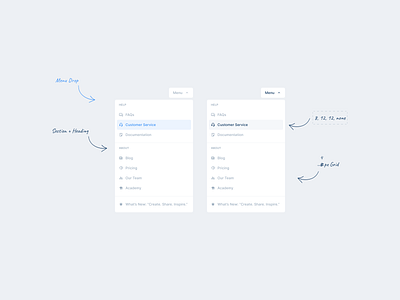 Little Big Details #1 -- Menu Drop dashboard design tips dropdown dropdowns freebie input light ui product design ui elements