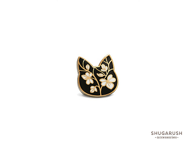 Floral Cat Enamel Pin