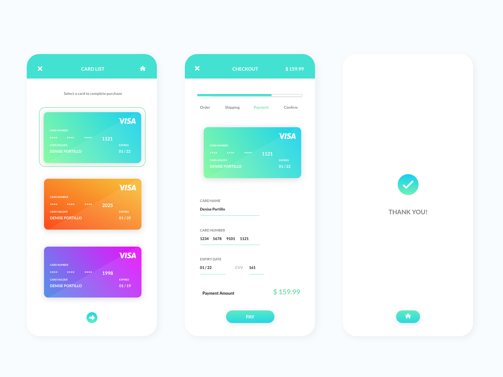 Daily UI — Checkout by Sophia Laila on Dribbble