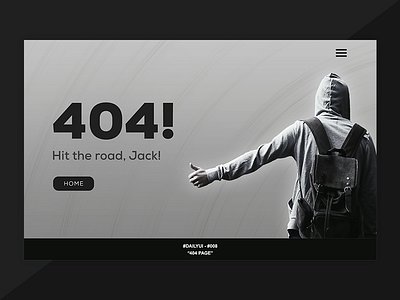 #DailyUI #008 404 Page 008 404 dailyui jack lost ui web