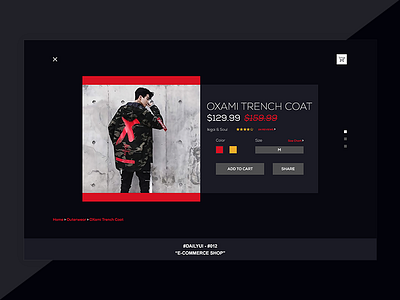 #DailyUI #012 E-Commerce Page 012 concept dailyui e commerce fashion ikigai soul streetwear ui web