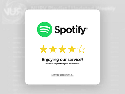 #DailyUI #016 Spotify Popup 016 concept dailyui minimal overlay popup rating spotify ui