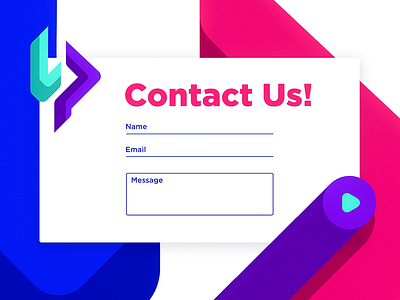 DailyUI 028 Contact 028 colorful contact contact us dailyui form icon loreplay ui ux web