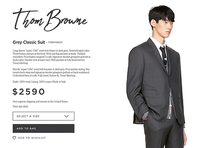DailyUI 033 Customize Product 033 black browne customize dailyui grey model product sharp suit thom white