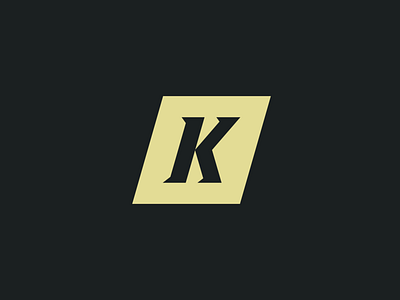 K branding concept design flat icon k k letter logo mark type typography vector