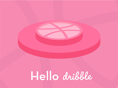 Hello Dribbble! dribbble first hello hey pink shot