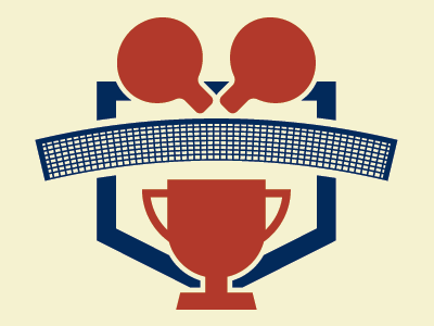 Ping Pong Tournament icon illustration net paddles ping pong
