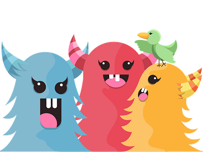 Family Monsters cute cute monsters doodle doodle fondue illustration illustratorcc monsters vector vector artwork