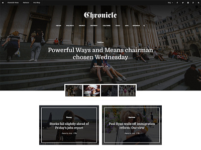 Chronicle - Premium News and Magazine PSD Template blog clean creative magazine modern news newspaper online news personal blog responsive unique