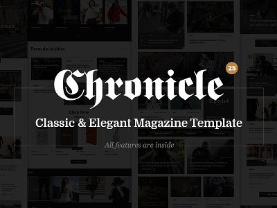 Chronicle - Premium News and Magazine PSD Template blog clean creative magazine modern news newspaper online news personal blog responsive unique