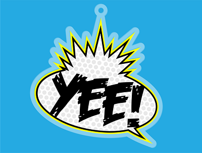 Yee! Charm illustration vector