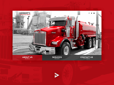Herbert’s Water Truck Service adobe xd design ui ui design ux ux design web design