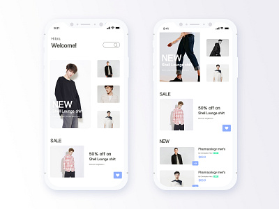 shopping app buy cloth design fashion ui